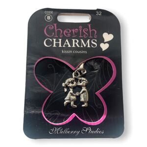 Cherish Charms Kissin Cousins Charm Boy Girl Silvertone Silver‎ Tone NEW